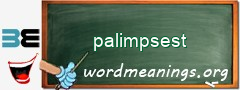 WordMeaning blackboard for palimpsest